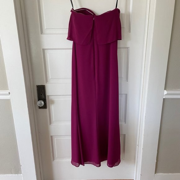 Hayley Paige Bridesmaid Dress in Azalea, Size 2 <Bright + fun strapless gown!> - Picture 2 of 10